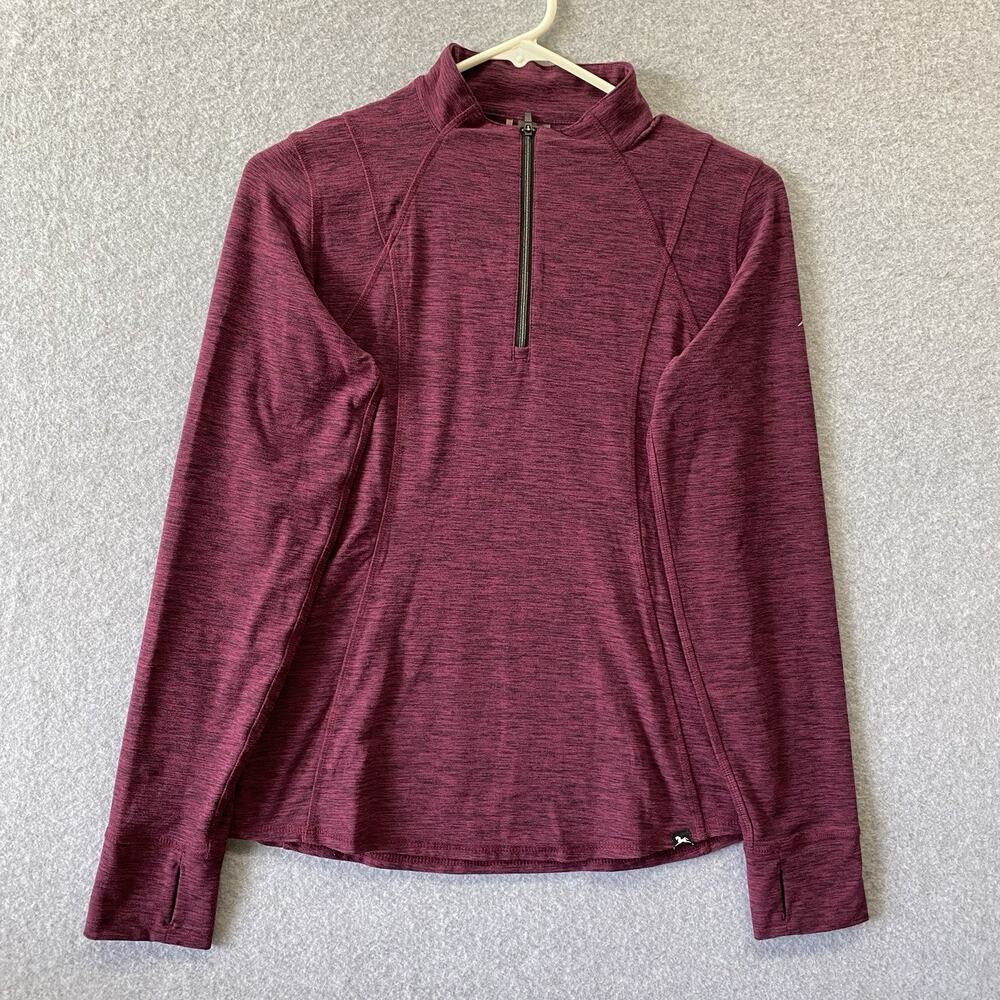 RJ Classics Burgundy Show Shirt XL Maroon Performance 1/4 Quarter Zip Equestrian
